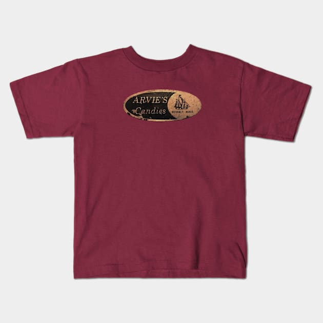Arvie's Candies Beverly Mass Kids T-Shirt by GeekGiftGallery